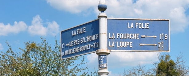 Plaques et poteaus indicateurs de l'arrondissement de Mortagne Plaques Poteaux indicateurs Orne